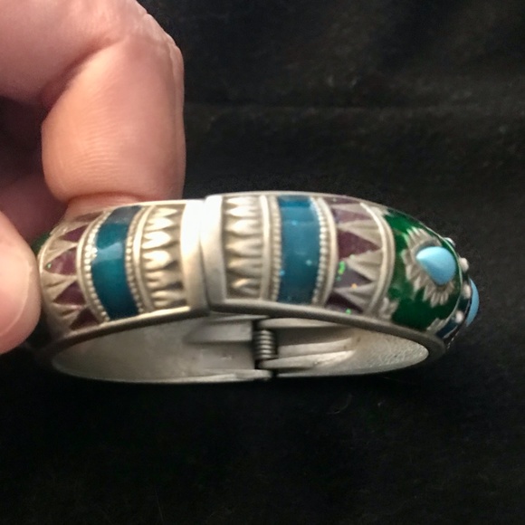 Turquoise Enamelled Bracelet - Picture 4 of 4